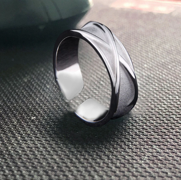 Goku Black Time Ring Silver, Black Goku Ring Adjustable